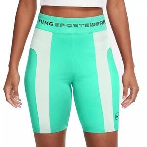 Nike NSW Street Bike Shorts Aqua Teal Acivewear Women's Sz M